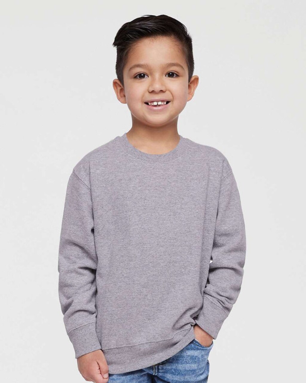 Rabbit Skins® Toddler Classic Crewneck Long Sleeve Fleece Sweatshirt